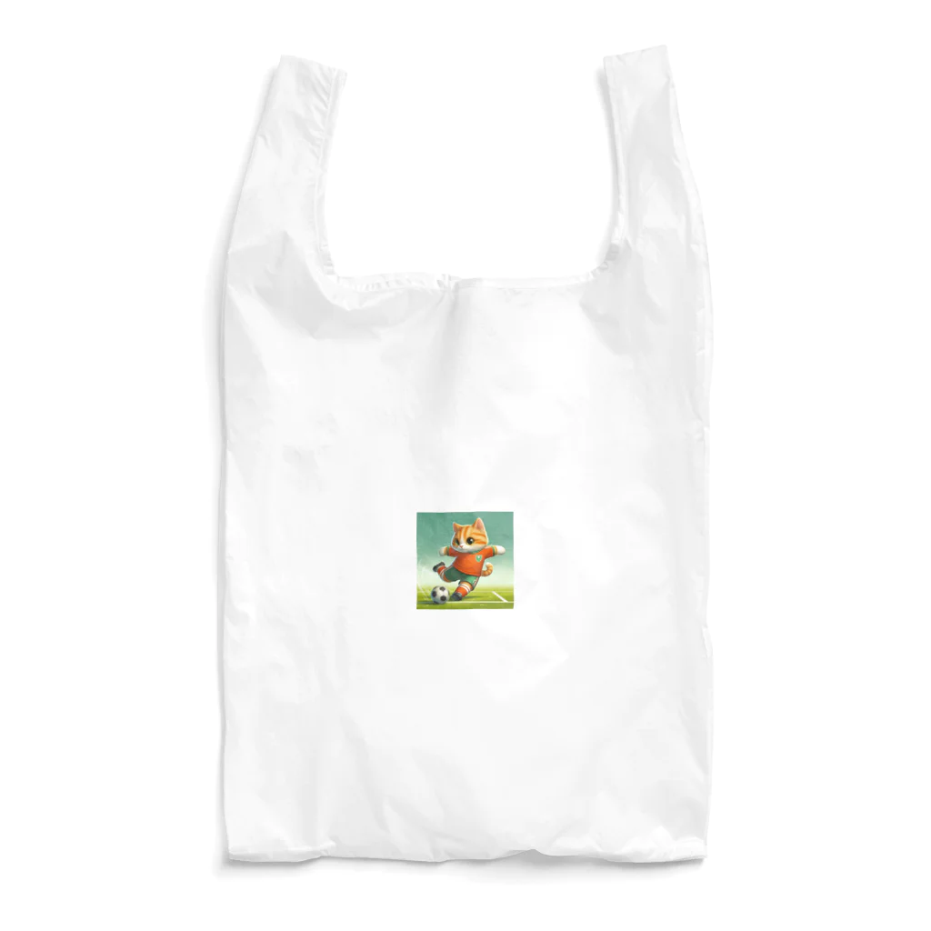 ketapapaのサッカーねこ Reusable Bag