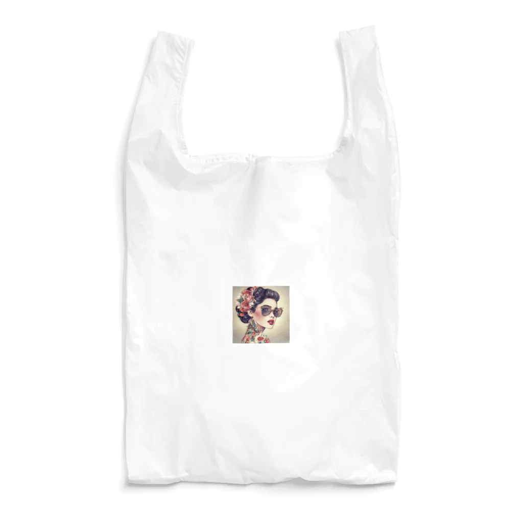 Chama's shopの美女と花 Reusable Bag