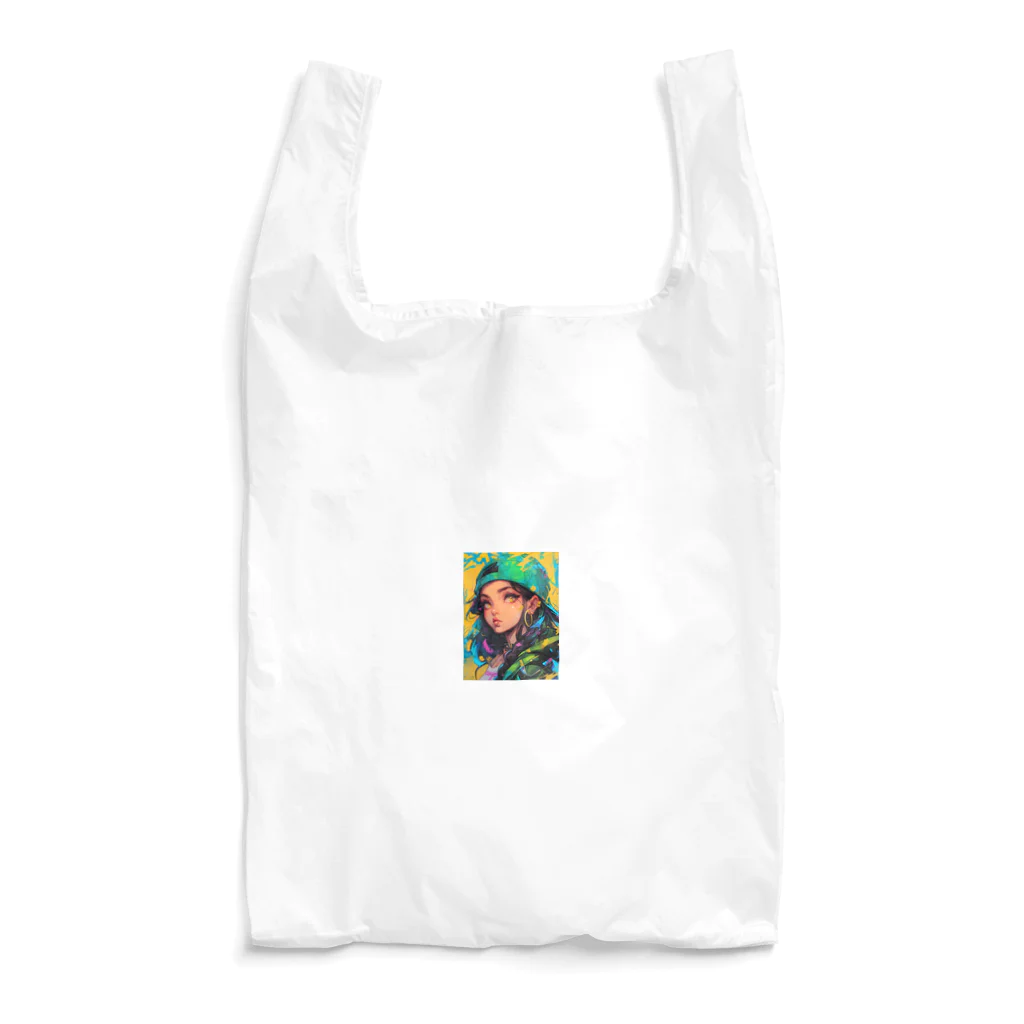 no_mi_Ke08のストリートガールのキャラクター　3 Reusable Bag