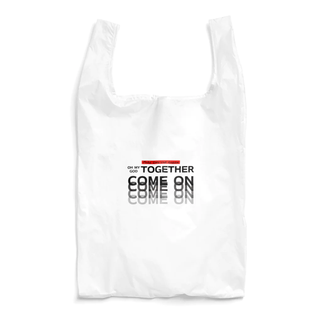 muscle_oniisanのオーマイゴッドトゥギャザー（黒文字） Reusable Bag