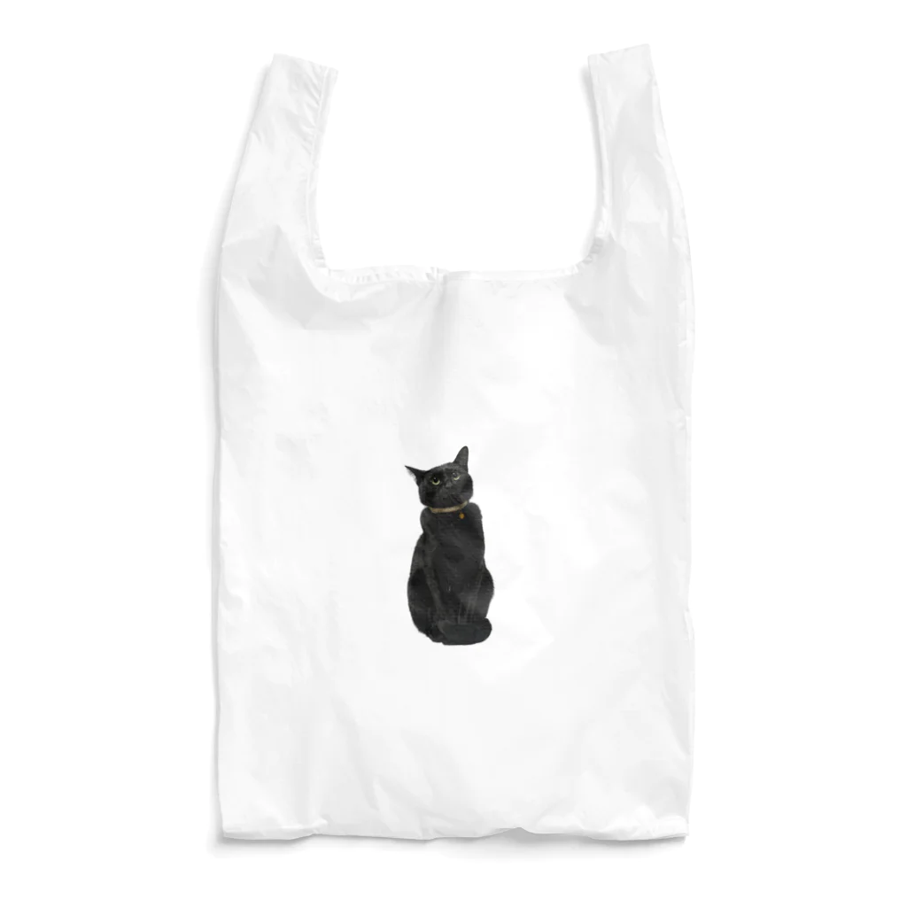 黒猫マメちゃんの魅惑ショップのリアル黒猫マメちゃんグッズ Reusable Bag