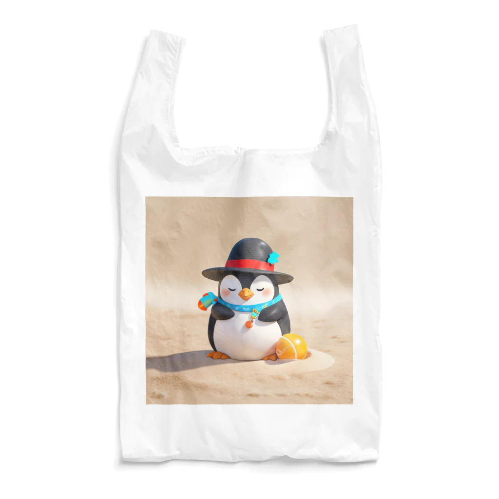 ganeshaのおもちゃの砂を使ったかわいいペンギン Reusable Bag