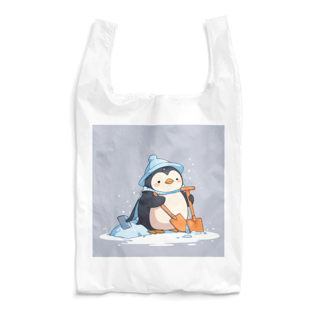 ganeshaのかわいいペンギンとおもちゃのシャベル Reusable Bag