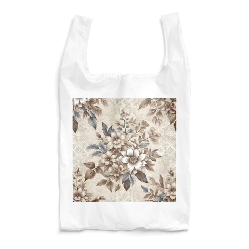 使いやすいデザインがいいね！の控えめなトーンの花柄 Reusable Bag