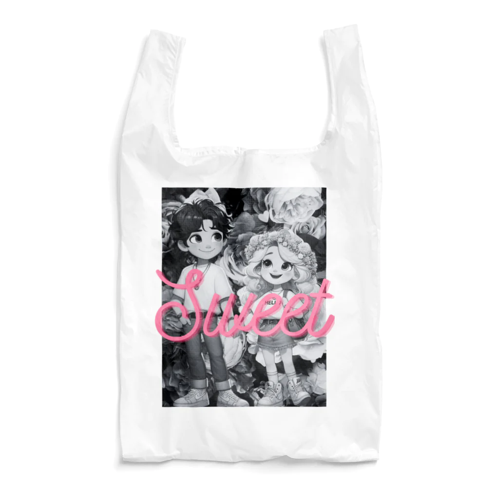 レアレアの甘〜いフラワーカップル Reusable Bag