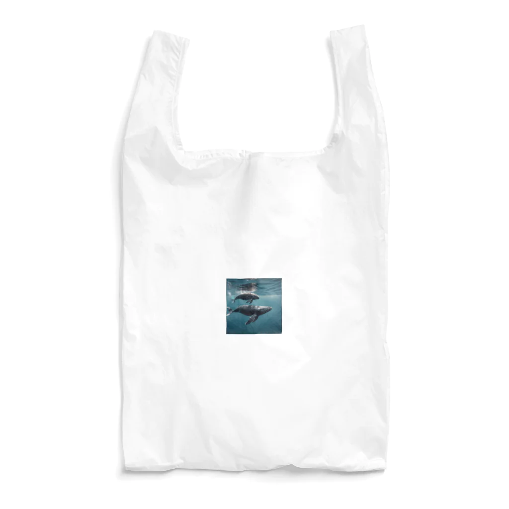 tozaki5573のクジラの親子 Reusable Bag