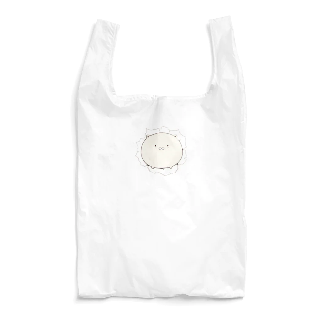 ねこふく茶屋のぶちぬきねこ Reusable Bag