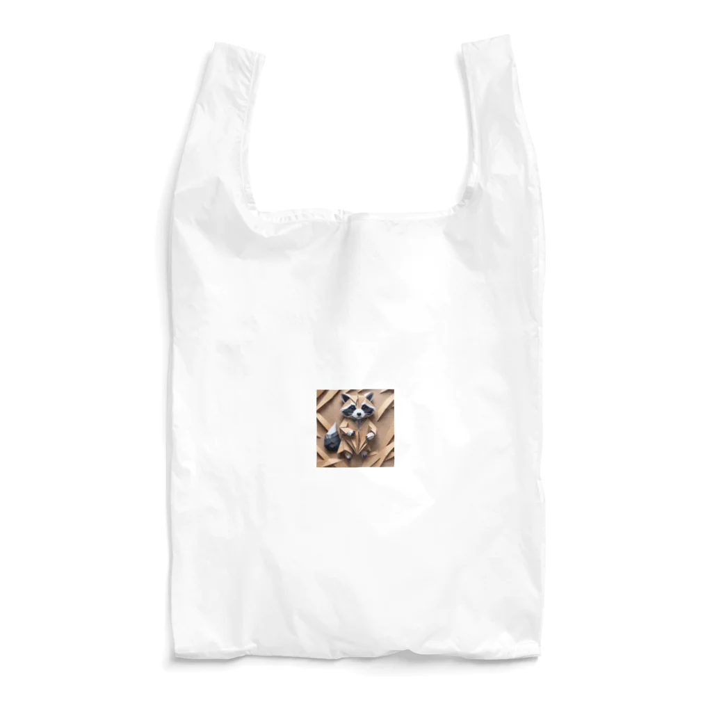 kdckensouの折り紙絵アライグマ Reusable Bag