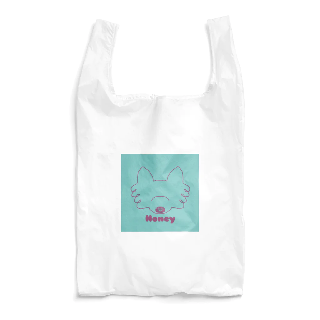 maaya0505のハニー ミントブルー×ピンクライン Reusable Bag