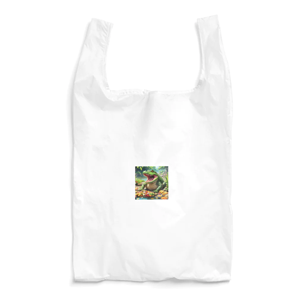 さぷの食べてるワニ Reusable Bag