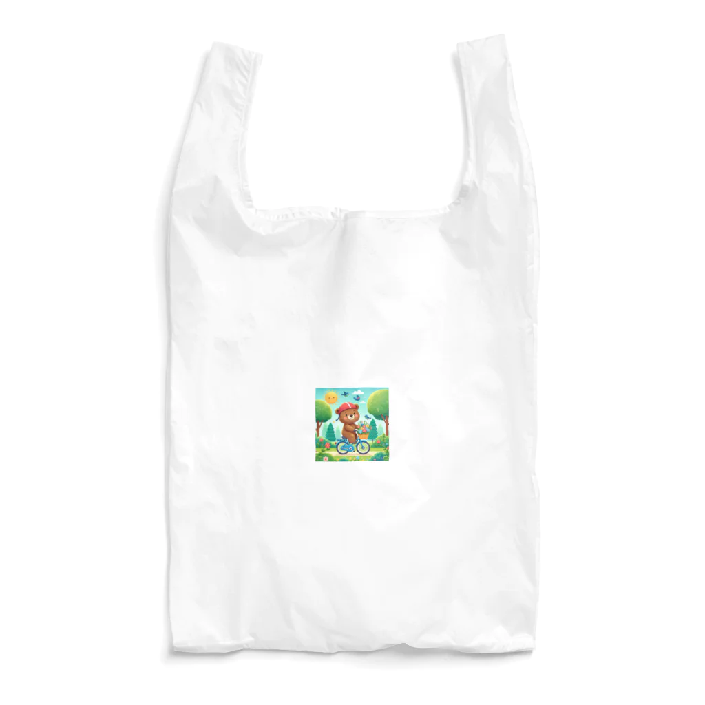 はむはむの自転車に乗ったクマ　人気アイテム　かわいい Reusable Bag