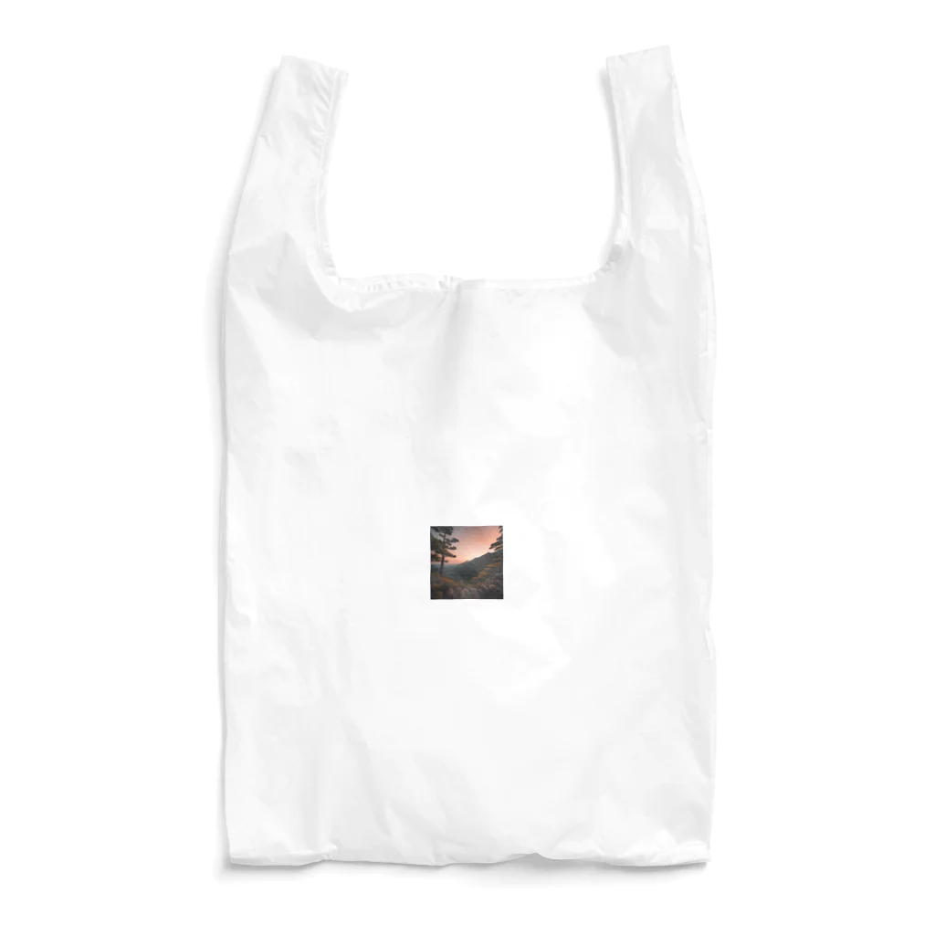 chachamaaruの夕陽が山々にそそぐ美しい光 Reusable Bag