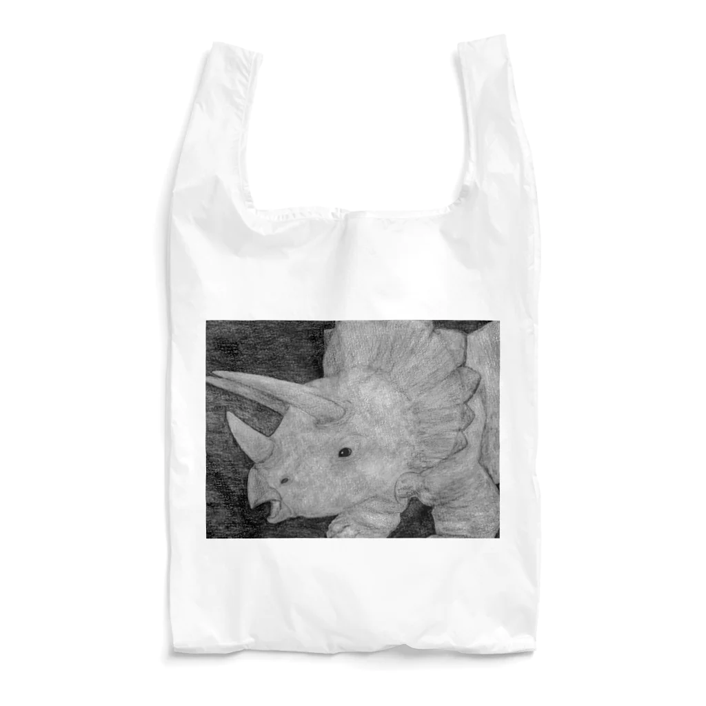 つぎのトリケラトプス　モノクロ Reusable Bag