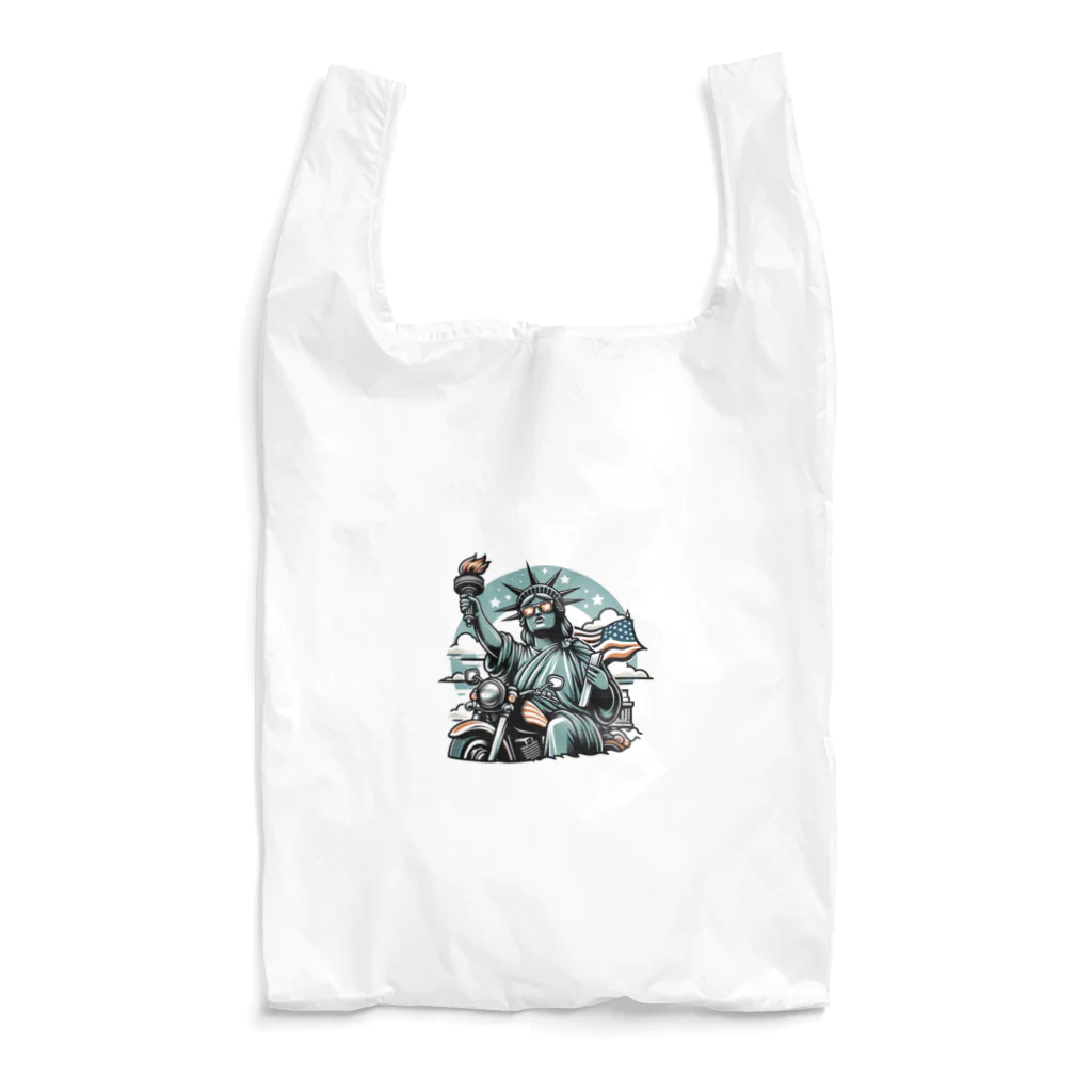 shime_savaのトーチを持ったおばちゃんライダー Reusable Bag