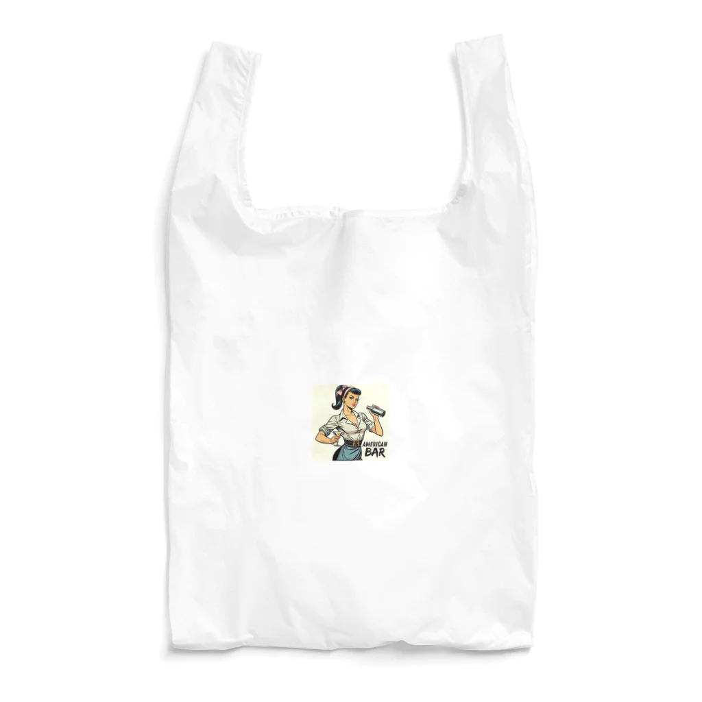 AMERICAN BARのアメコミ風バーテンダー Reusable Bag