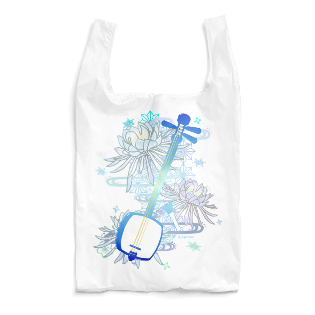 綾錦工房 りこりすの三味線 -雪月花-【月下美人】 Reusable Bag