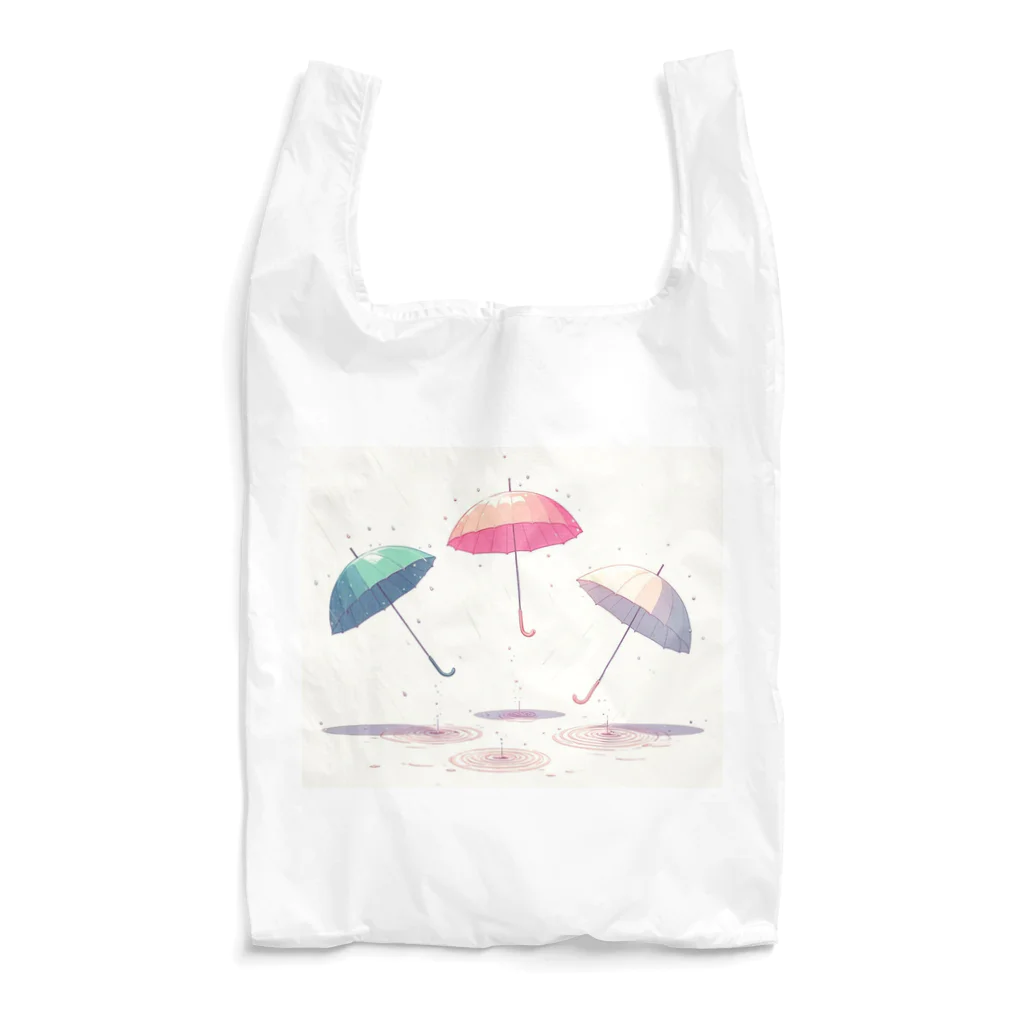 Shiro_kuroの雨で踊る傘 Reusable Bag