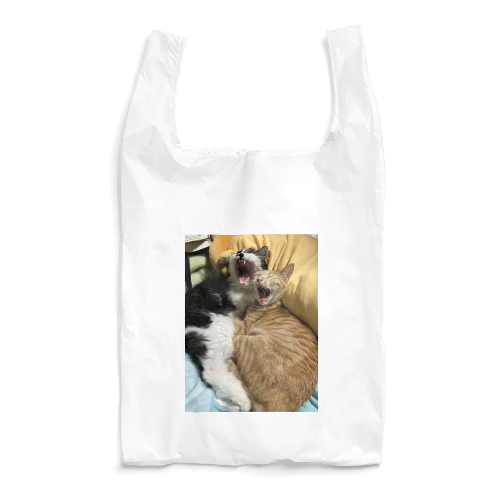 ayamomohidemiのキュートな猫猫あくび Reusable Bag