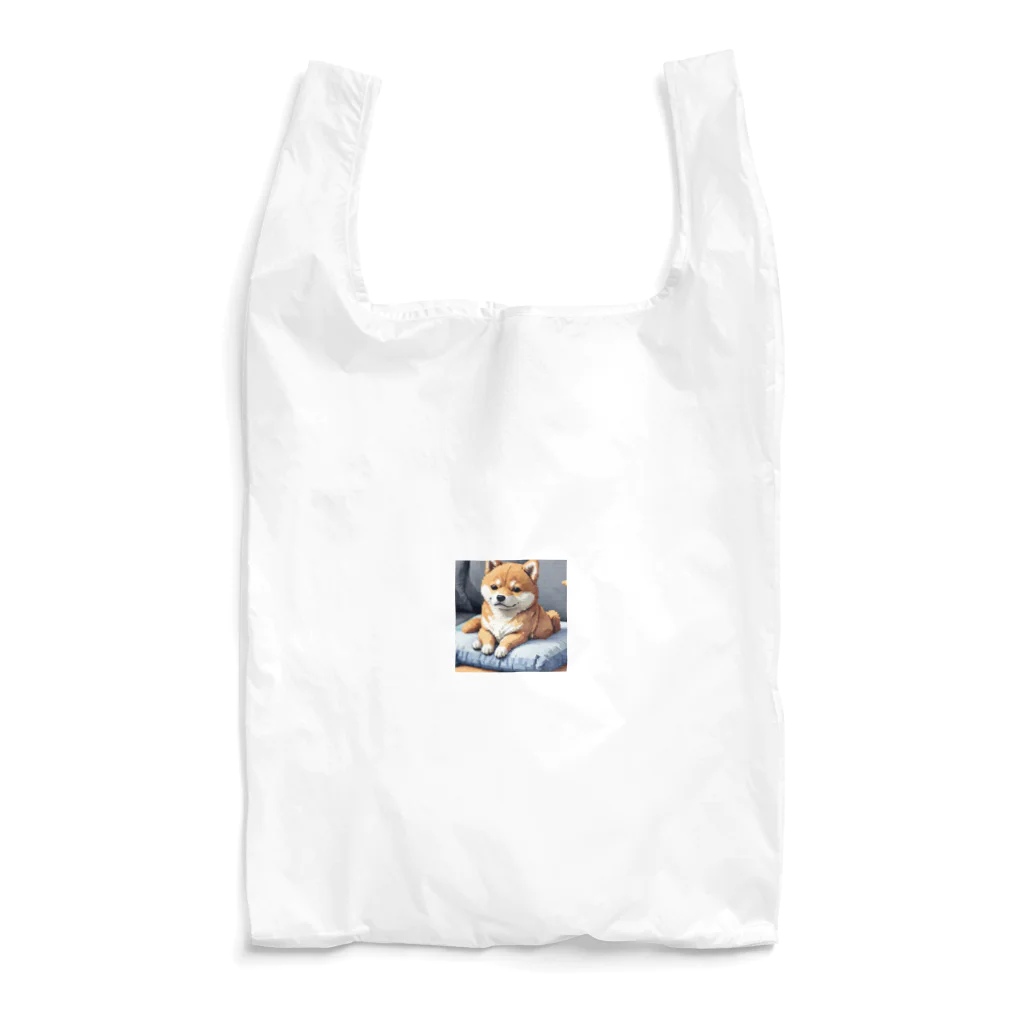 oricoricoのクッションの上でくつろぐ柴犬 Reusable Bag