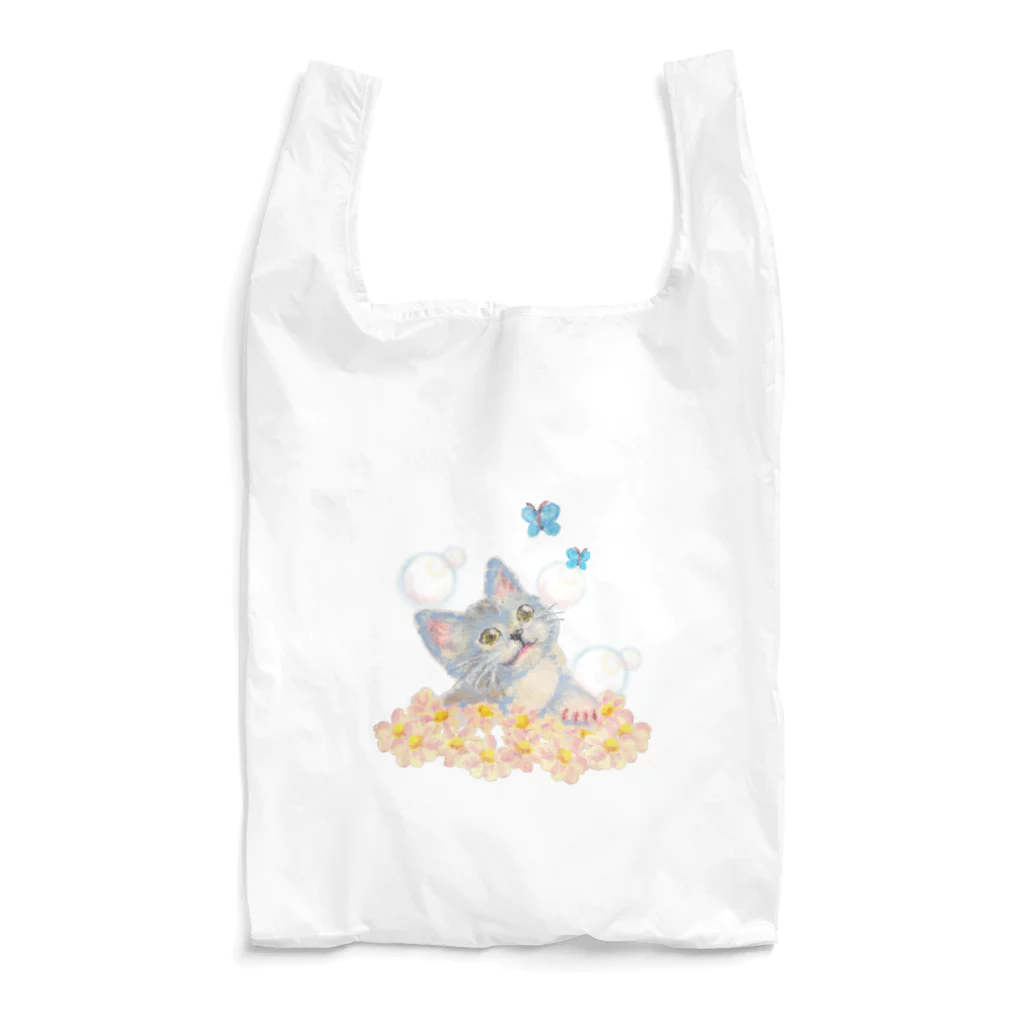 レイナズ アートガーデンのlovely afternoon 雑貨　ネコ・お花・蝶々 Reusable Bag