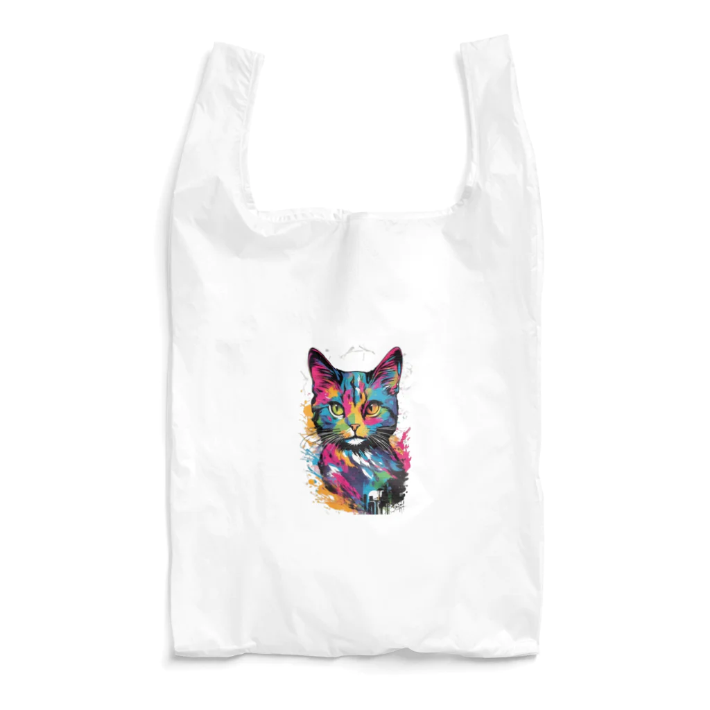 japanese-creatorの猫　デザインTシャツ　アート　グラフィック Reusable Bag