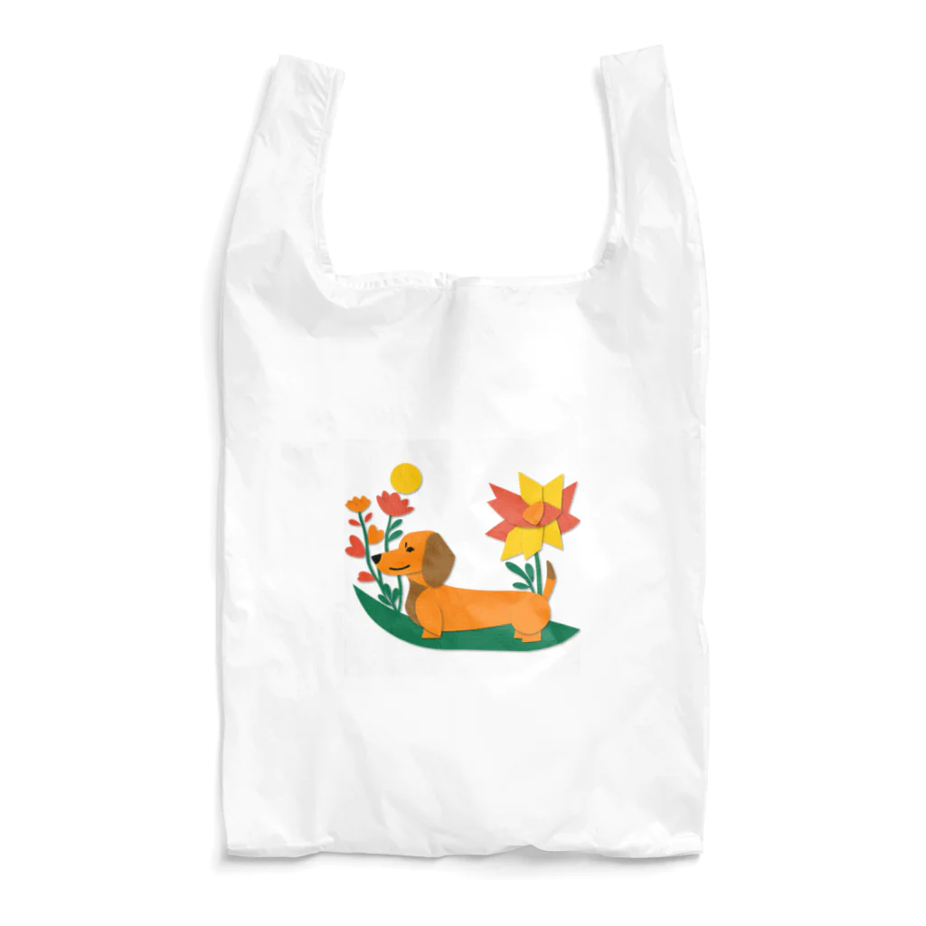 りえのダックスフンドとお花 Reusable Bag