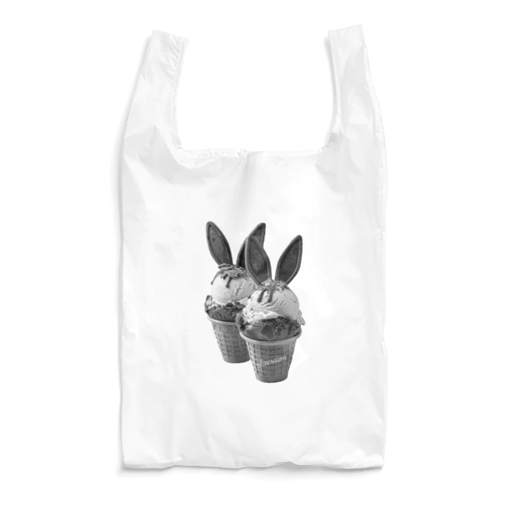 がーるずしょっぷのうさぎアイスペア モノトーン Reusable Bag