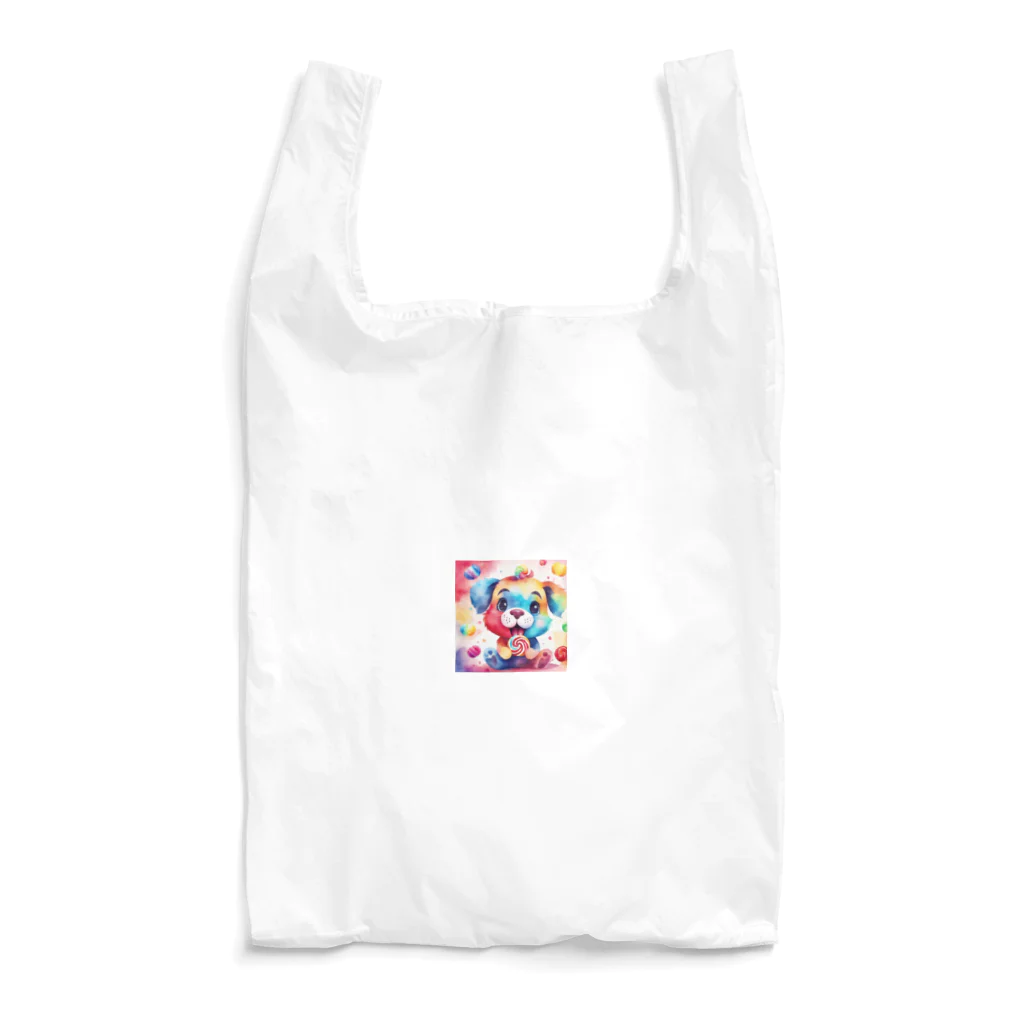 赤ペンギン@AIのキャンディーカラーパピー Reusable Bag