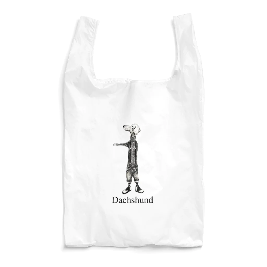 HanaTorantaのクラシカルダックスフンド　モノクロver. Reusable Bag