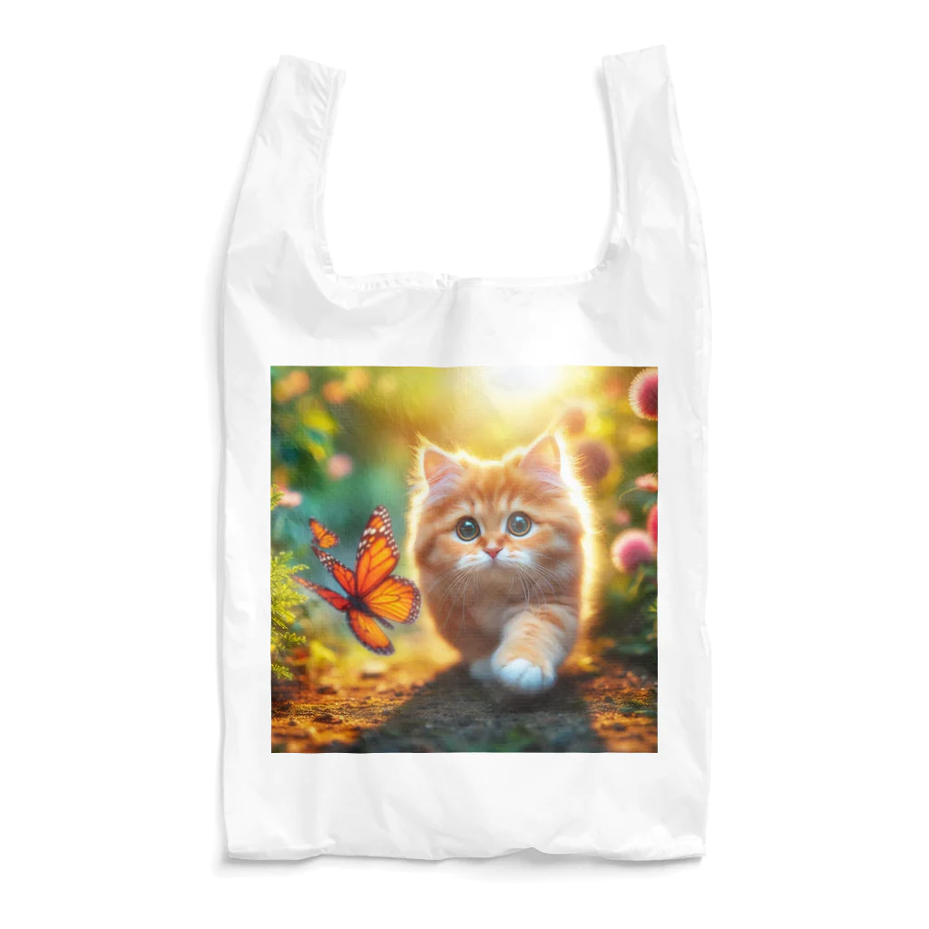 yellow roseの猫のお散歩 Reusable Bag