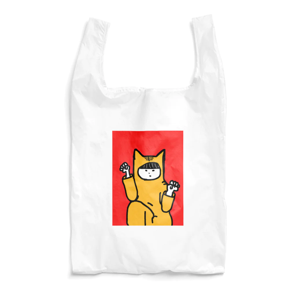 引き弱のトラネコカンフー Reusable Bag