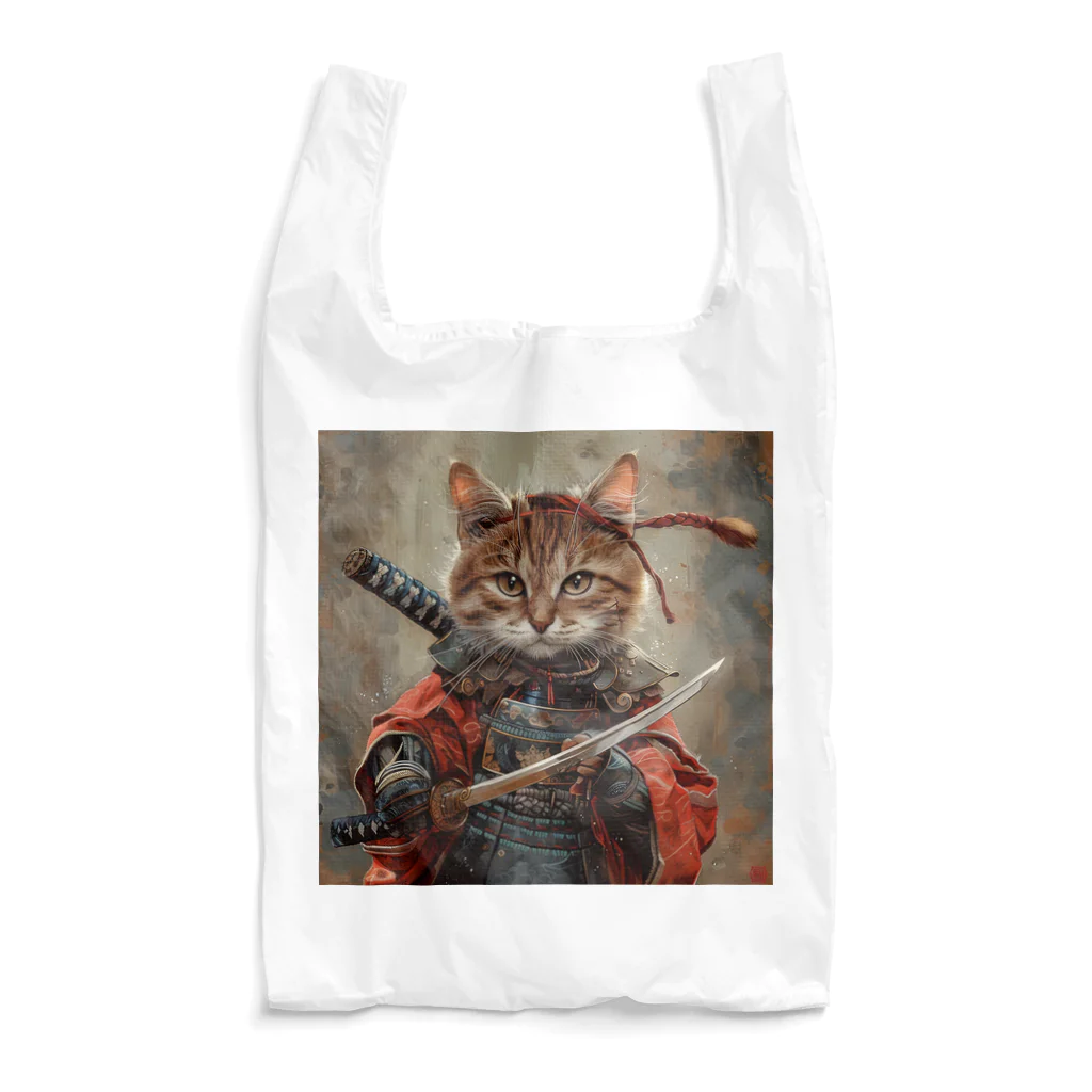 AQUAMETAVERSEの猫サムライ・ミケ　Tomoe bb 2712 Reusable Bag