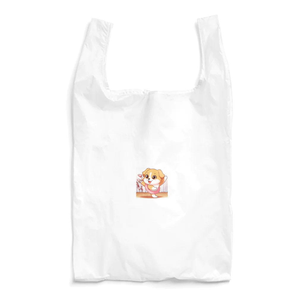 oz-chanのバレリーナのように踊る犬_アニメ風1 Reusable Bag