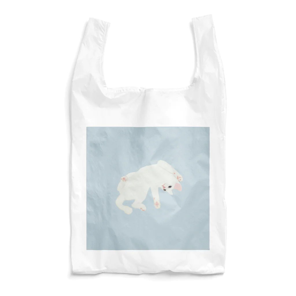 ねこさまハクのおみせやさんごっこのねこさまハク ごろん[ソーダ] Reusable Bag