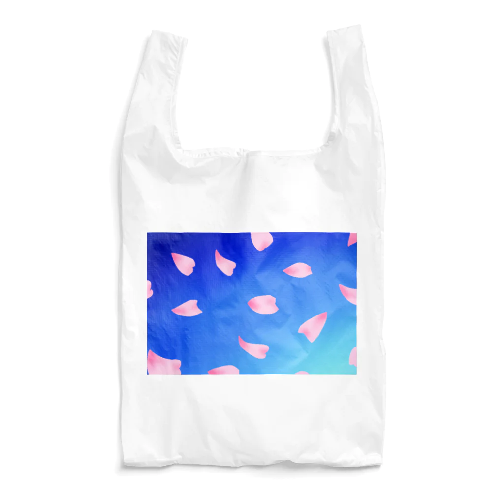 Lily bird（リリーバード）の花びらの舞う青空 Reusable Bag