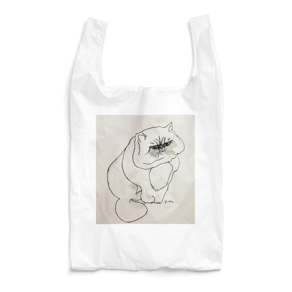 かしこいエキゾチックショートヘア 鉛筆画 Reusable Bag By 光平洋子 Yokomitsudaira Suzuri かしこいエキゾチックショートヘア 鉛筆画 Reusable Bag By 光平洋子 Yokomitsudaira Suzuri