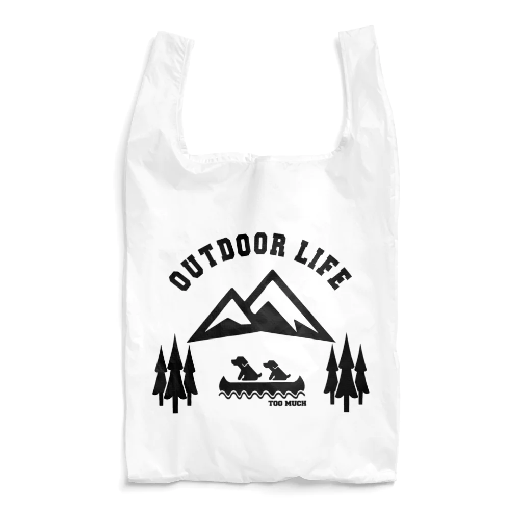 too muchの人間用のOUTDOOR LIFE黒 エコバッグ