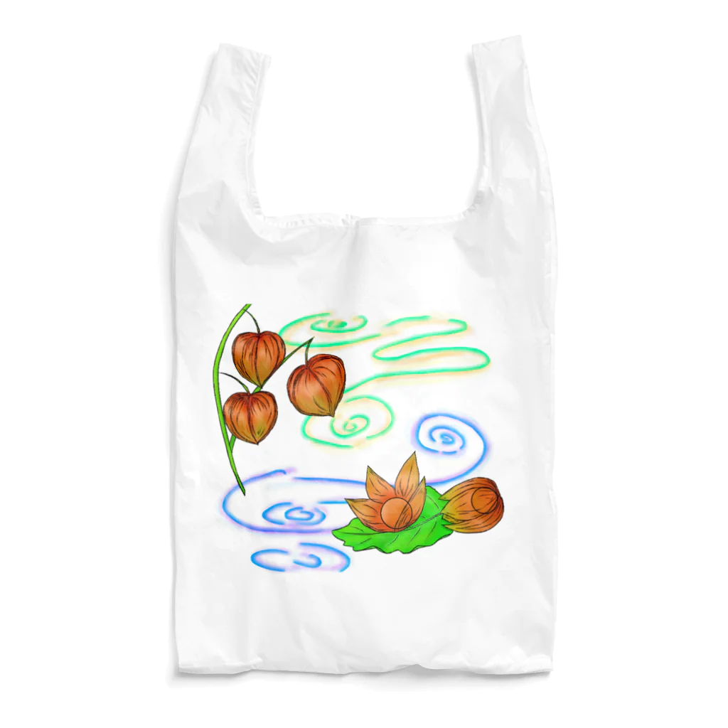 Lily bird（リリーバード）の枝つきホオズキ 水紋（和柄）その2 Reusable Bag