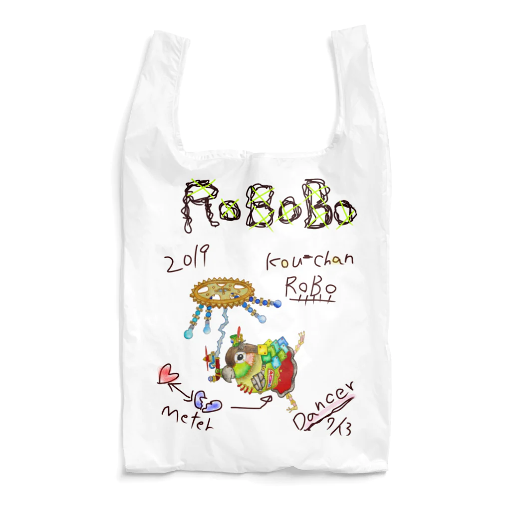 ねこぜや のROBOBO ウロコインコ「コウちゃんロボ」 Reusable Bag