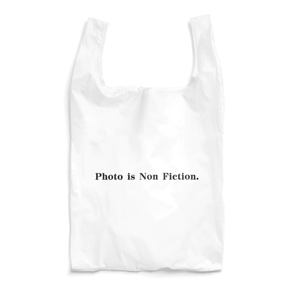 いわフォトのPhoto is Non Fiction.(黒字) Reusable Bag