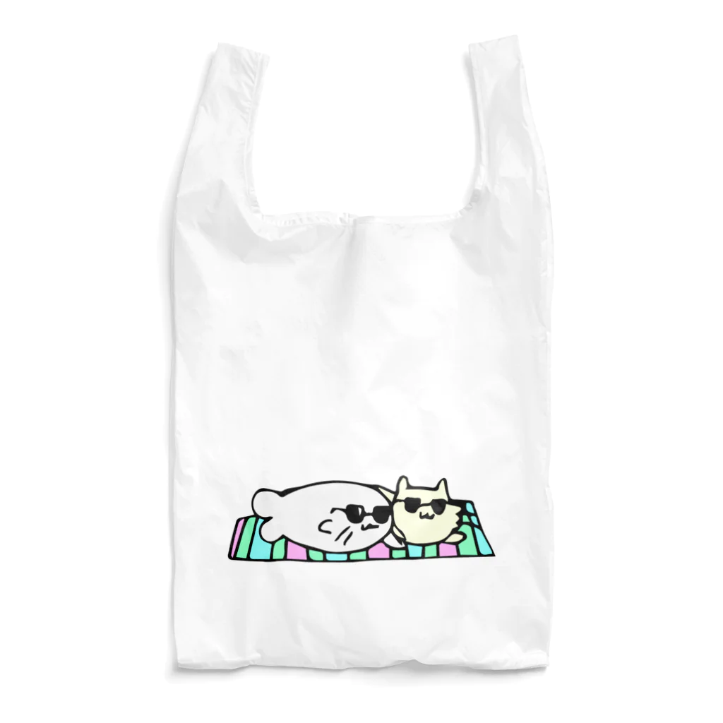 くまのおもちゃ箱のあざらしとねこ Reusable Bag