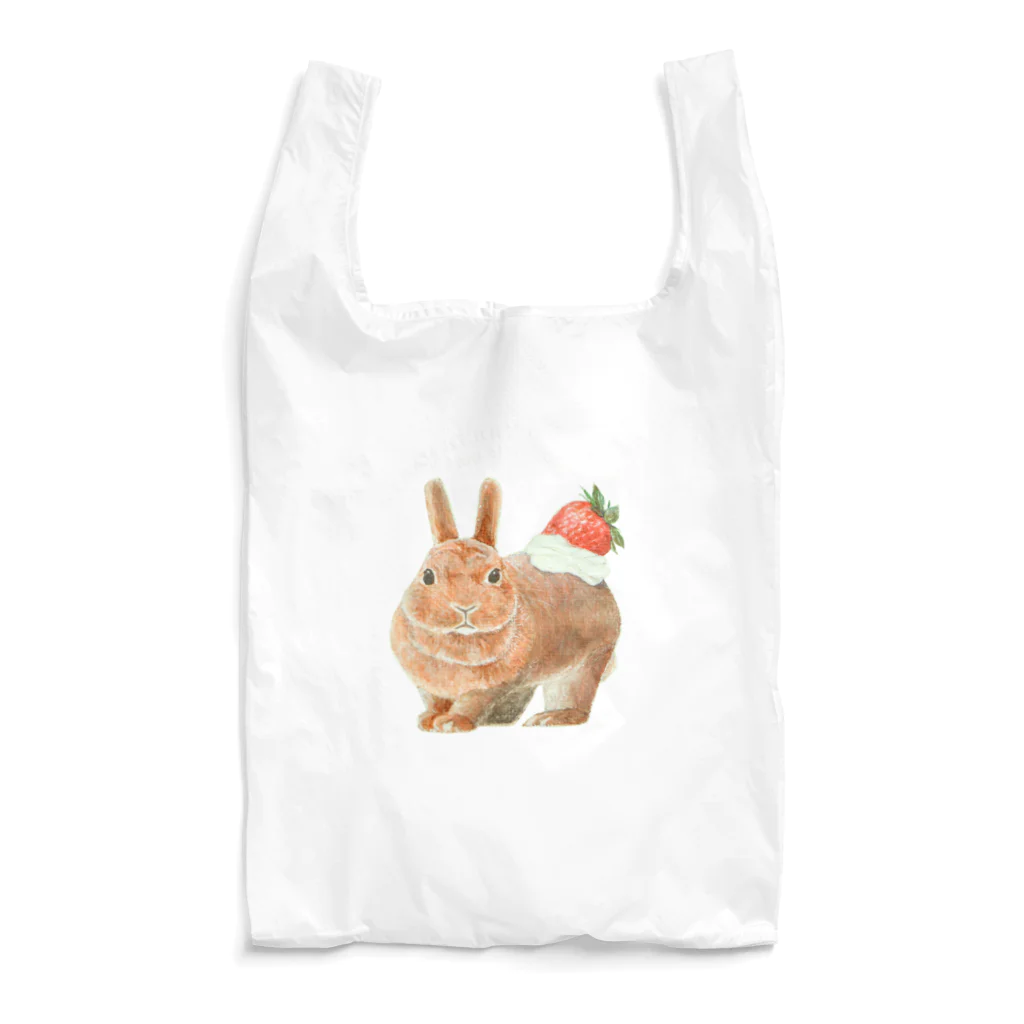 Ralriruのうさぎのクリームいちご乗せ Reusable Bag