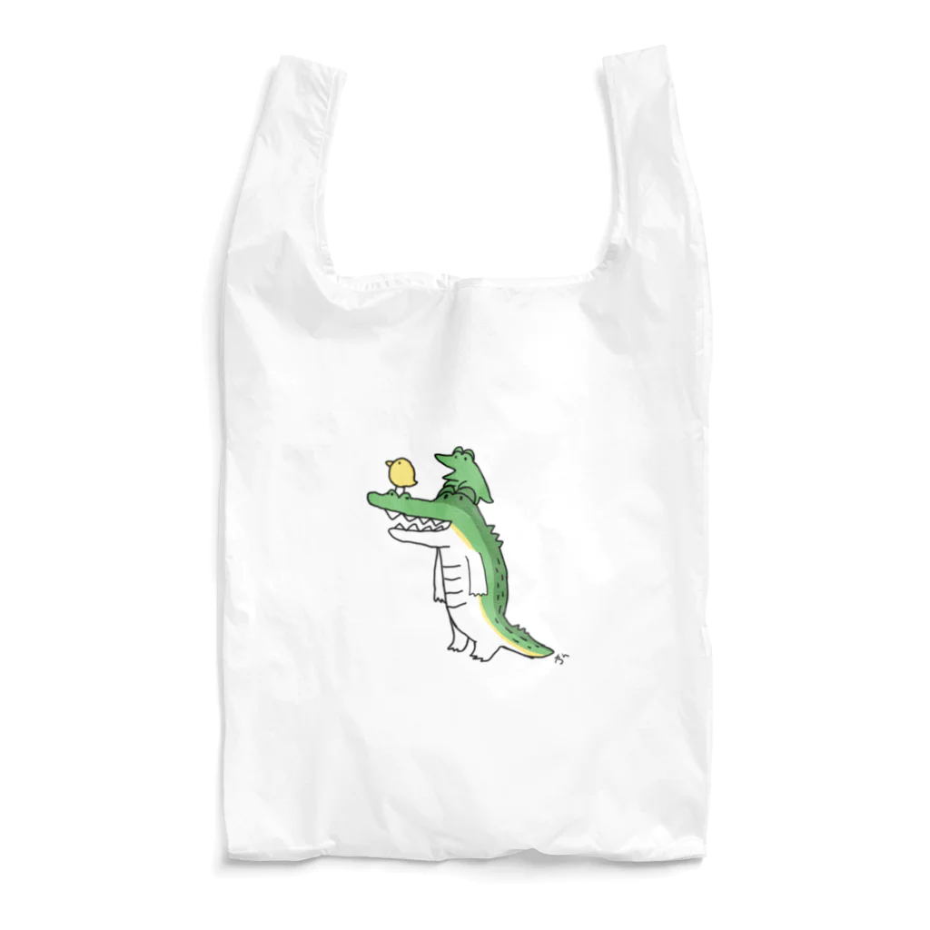 がつのスタンディングワニ（透過） Reusable Bag