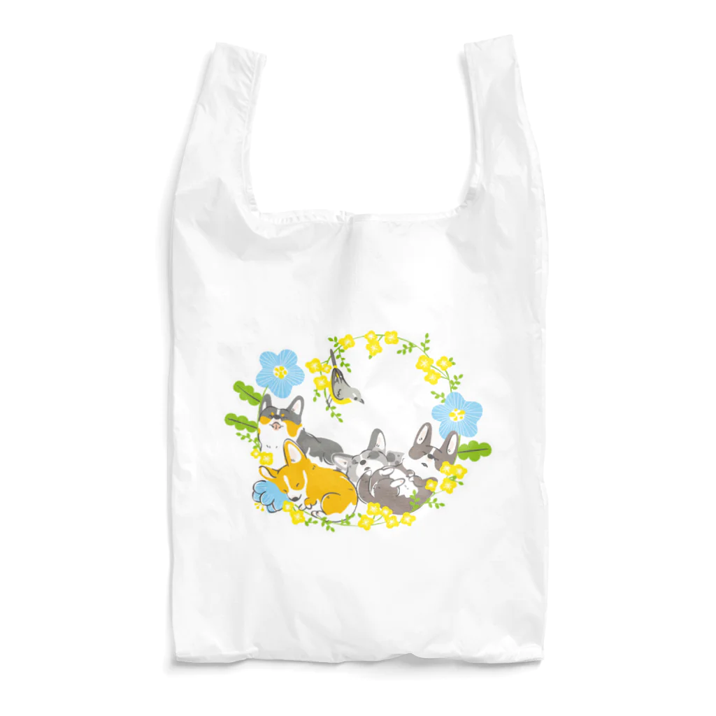 サカモトリエ/イラストレーターのねむねむコーギー（色違い） Reusable Bag