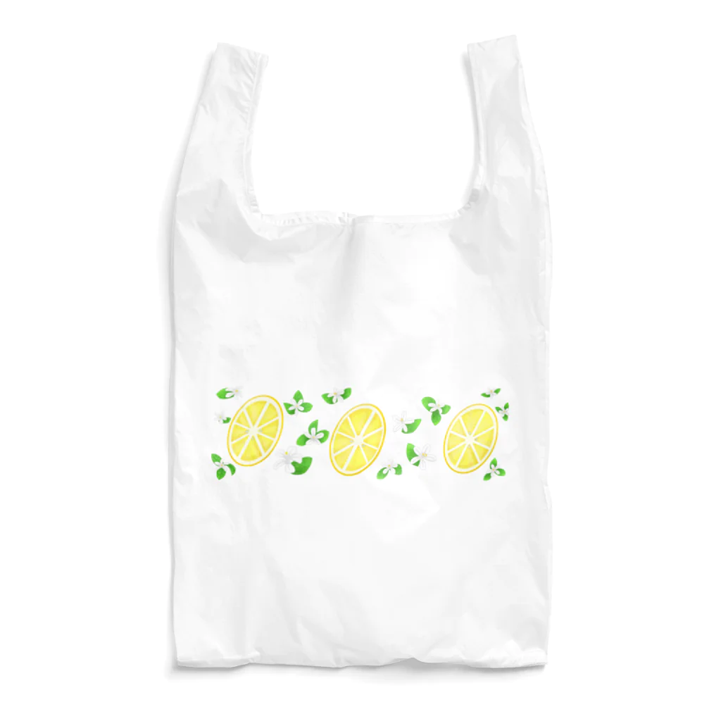 Lily bird（リリーバード）のスライスレモンとレモンの花 エコバッグ
