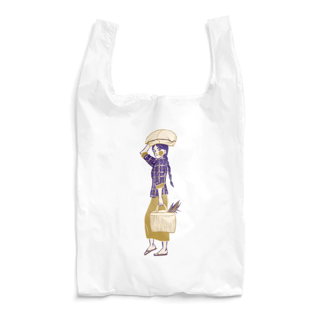 IZANAMI by Akane Yabushitaの【ミャンマーの人々】マーケットの女性 Reusable Bag