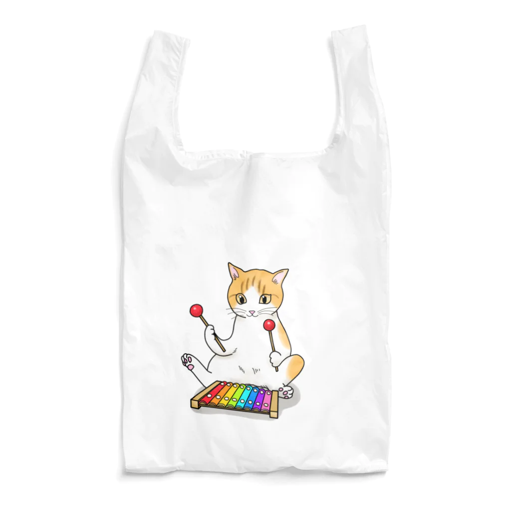 Ａｔｅｌｉｅｒ　Ｈｅｕｒｅｕｘの木琴を叩く猫 Reusable Bag