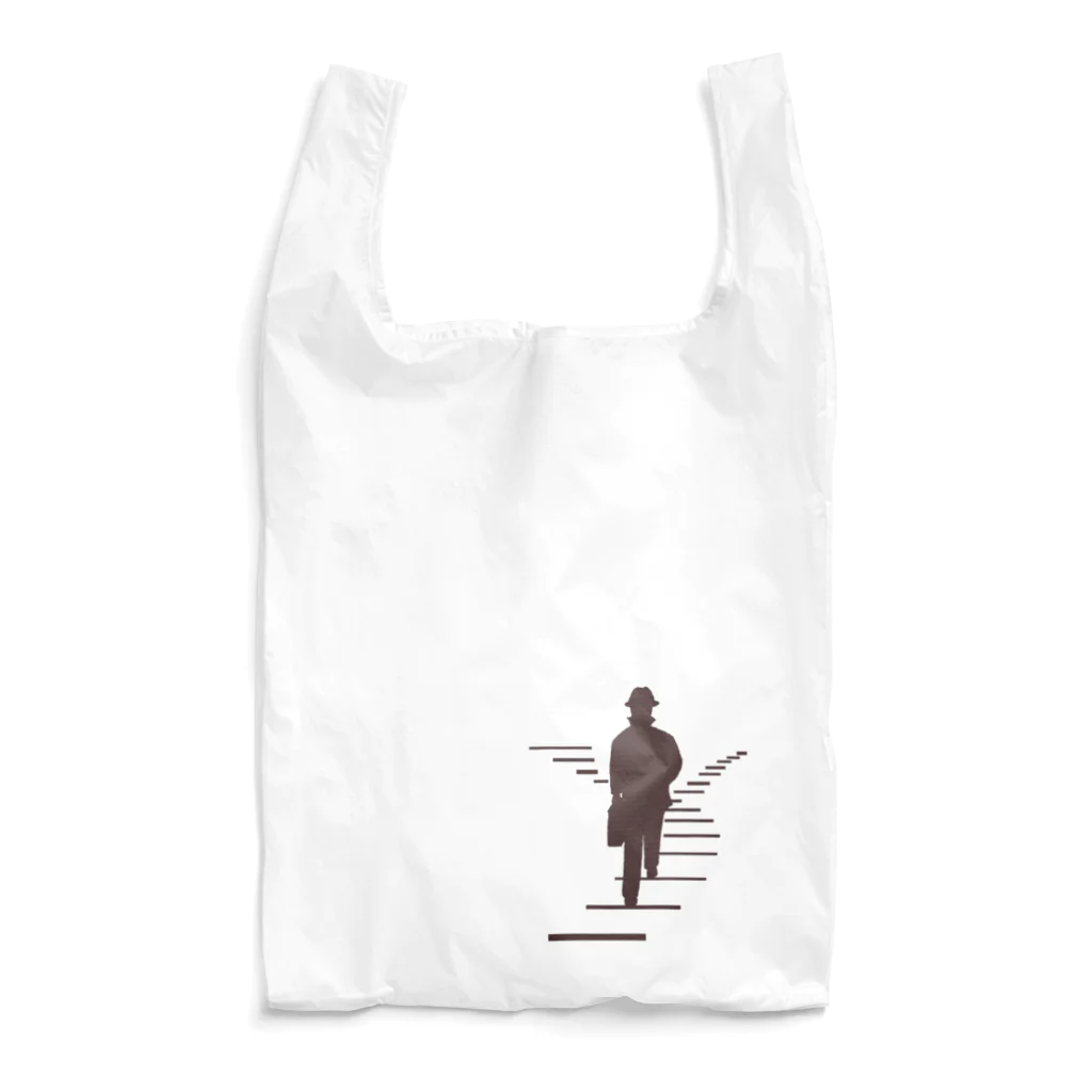 気ままに創作　よろず堂のシルエット　まだ見ぬ世界へ　ブラウン Reusable Bag