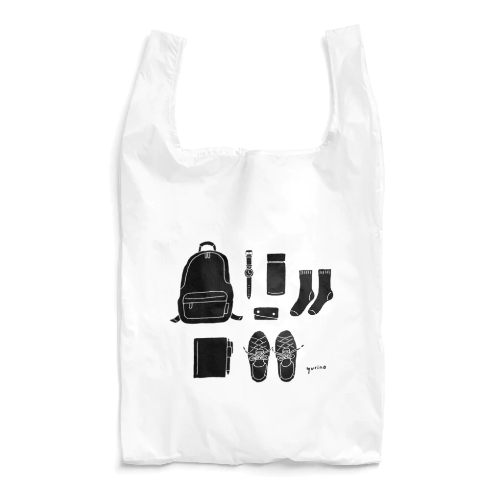 hacoya（suzuri）✏︎のおでかけ（黒） Reusable Bag