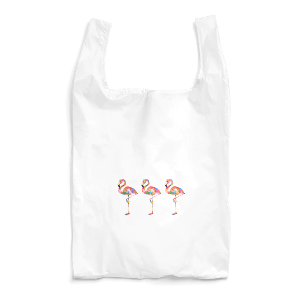 meiroの3連フラミンゴ Reusable Bag